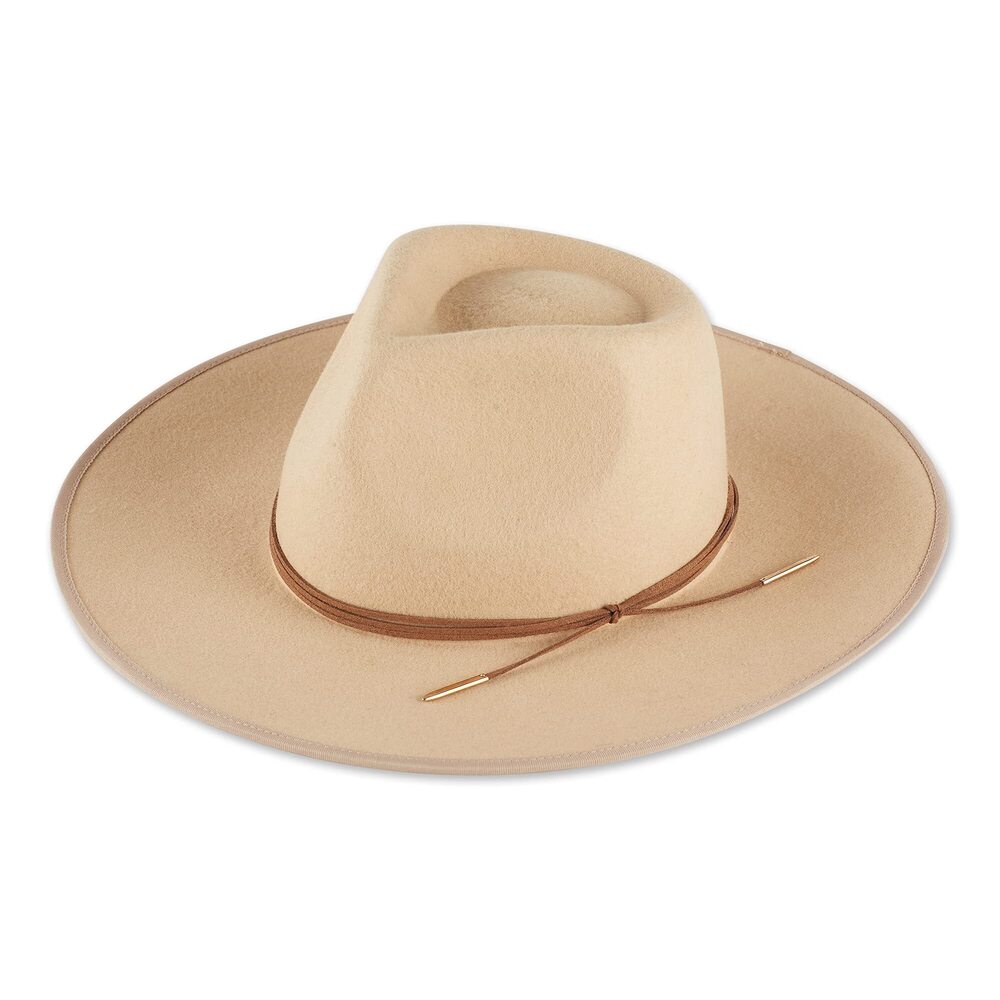5253 Tickled Pink Women's Hilary Wool Panama Hat, Faye, Nude, One